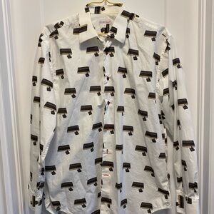 Men’s button down shirt - pattern is video game console